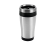 Affordable stainless steel and plastic thermos mug, 410 ml colour black