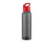 Elegant black company bottle with coloured lid, 600 ml colour red