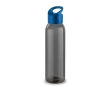 Elegant black company bottle with coloured lid, 600 ml colour royal blue