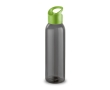 Elegant black company bottle with coloured lid, 600 ml colour light-green
