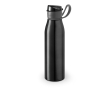 Elegant aluminium bottle with silicone band, 650 ml colour black