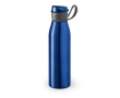 Elegant aluminium bottle with silicone band, 650 ml colour blue