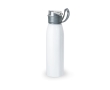 Elegant aluminium bottle with silicone band, 650 ml colour white