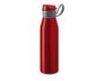 Elegant aluminium bottle with silicone band, 650 ml colour red