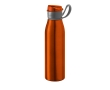 Elegant aluminium bottle with silicone band, 650 ml colour orange