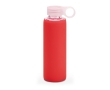 Sports bottle with screw cap from PP, 380 ml, Crystal Ring colour red