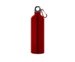 Large coloured aluminium bottle with carabiner 800ml colour red