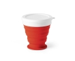 Collapsible silicone travel mug in colours, 250ml colour red