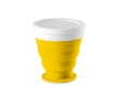 Collapsible silicone travel mug in colours, 250ml colour yellow