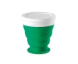 Collapsible silicone travel mug in colours, 250ml colour green