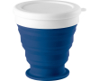 Collapsible silicone travel mug in colours, 250ml colour blue