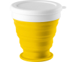 Collapsible silicone travel mug in colours, 250ml colour yellow