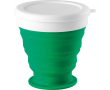 Collapsible silicone travel mug in colours, 250ml colour green