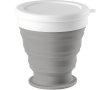 Collapsible silicone travel mug in colours, 250ml colour grey