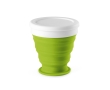 Collapsible silicone travel mug in colours, 250ml colour light-green