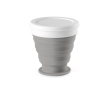 Collapsible silicone travel mug in colours, 250ml colour grey