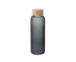 Matte glass bottle with bamboo lid, 500ml colour black