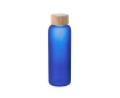 Matte glass bottle with bamboo lid, 500ml colour royal blue