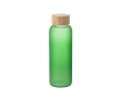 Matte glass bottle with bamboo lid, 500ml colour light-green