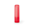 Affordable branded lip balm for summer events, SPF 15 colour red