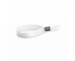 Polyester lanyard wristband made in the EU with safety closure colour white