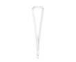 Polyester lanyard for sublimation with oval carabiner colour white