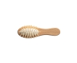 Branded wooden pin brush with logo colour natural