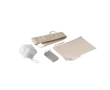 Spa set in a bag with bath sponge, towel and pumice stone colour natural