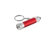 Partially recycled aluminium keyring with 3-mode LED torch colour red