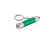 Partially recycled aluminium keyring with 3-mode LED torch colour green