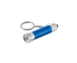 Partially recycled aluminium keyring with 3-mode LED torch colour royal blue