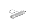 Partially recycled aluminium keyring with 3-mode LED torch colour matt silver