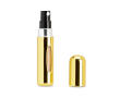 Refillable aluminium perfume atomiser with window 5ml colour gold