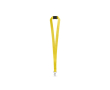 Polyester lanyard with metal clip and safety breakaway 2 cm colour yellow