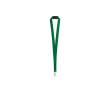 Polyester lanyard with metal clip and safety breakaway 2 cm colour green