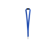 Polyester lanyard with metal clip and safety breakaway 2 cm colour royal blue