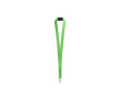 Polyester lanyard with metal clip and safety breakaway 2 cm colour light-green