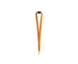 Polyester lanyard with metal clip and safety breakaway 2 cm colour orange