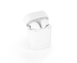 Wireless earphones with microphone and charging box, Pop colour white