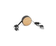 Charging cable with micro USB, double-sided plug colour black
