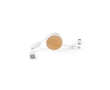 Charging cable with micro USB, double-sided plug colour white