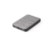 Portable external charger, 5000 mAh, USB Fabric RPET colour grey
