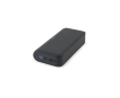 Eco power bank with ultra-fast charging and LED display, 20000 mAh colour black