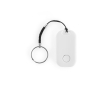 Recycled plastic Bluetooth keyring tracker 25 m colour white