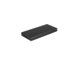 Portable aluminium battery with fast-charge cable, 10,000 mAh colour black