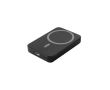 Magnetic ABS power bank for attaching to phone, 5,000 mAh colour black