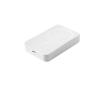 ABS power bank ideal for attaching to the back of phone, 10,000 mAh colour white
