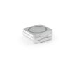 3-in-1 foldable magnetic ABS charger, also serves as a stand colour white