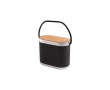 Portable RPET speaker with super-fast wireless charger colour dark grey