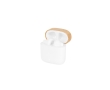 Wireless earphones with bamboo lid and 5 hours of battery life colour white